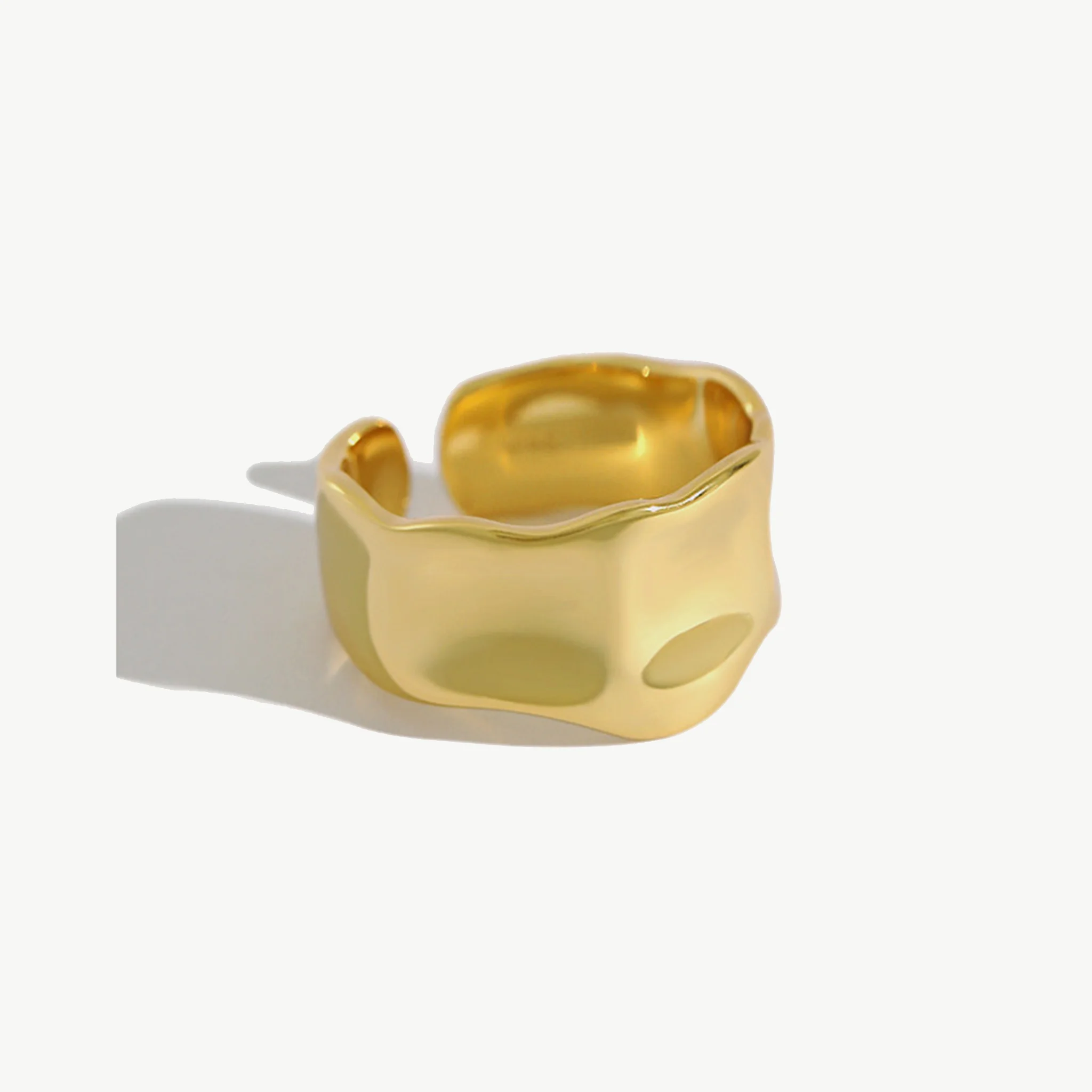 Irregular Concave Open Ring